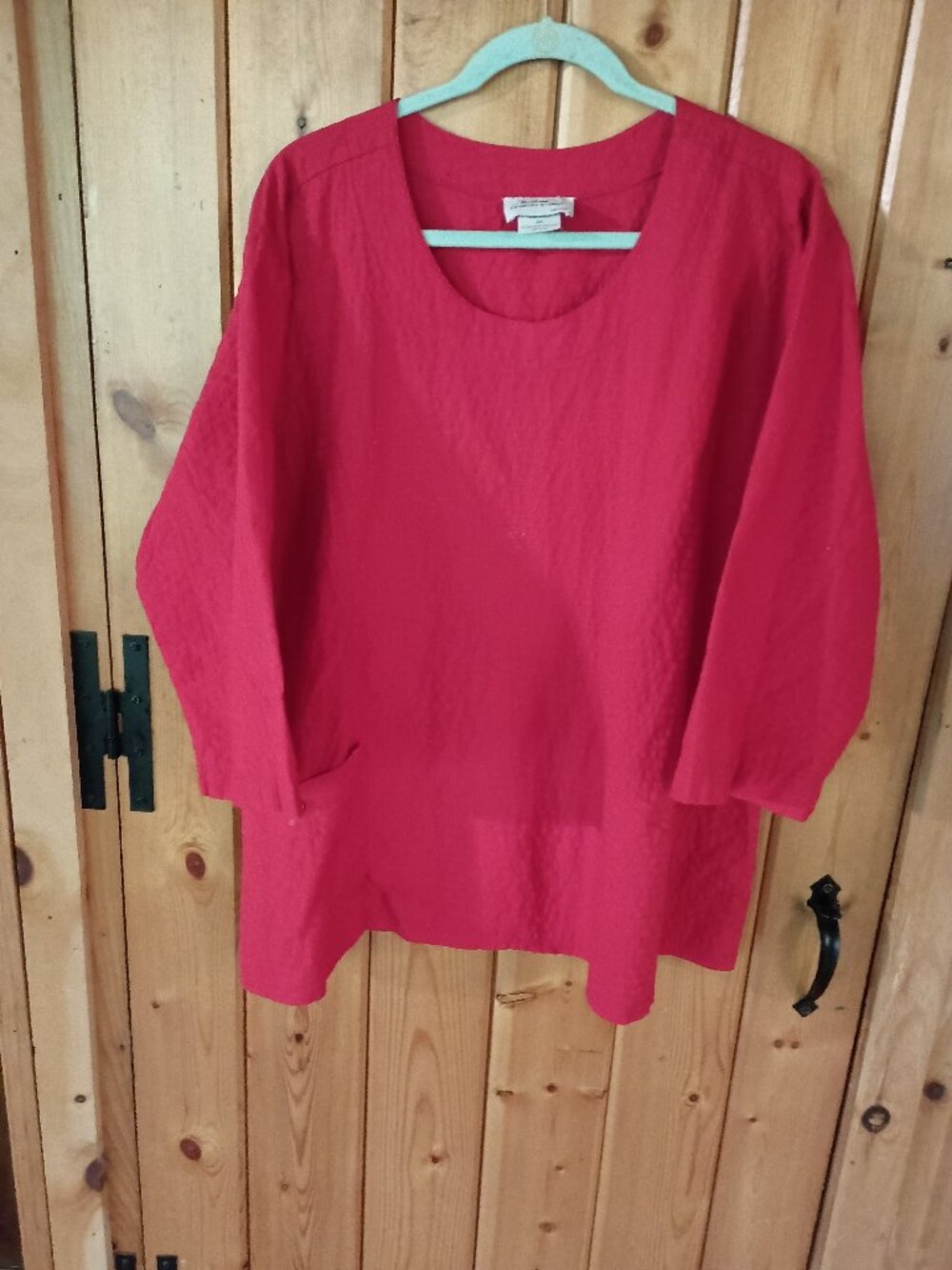 Women's red top from Vermont Country Store 2X